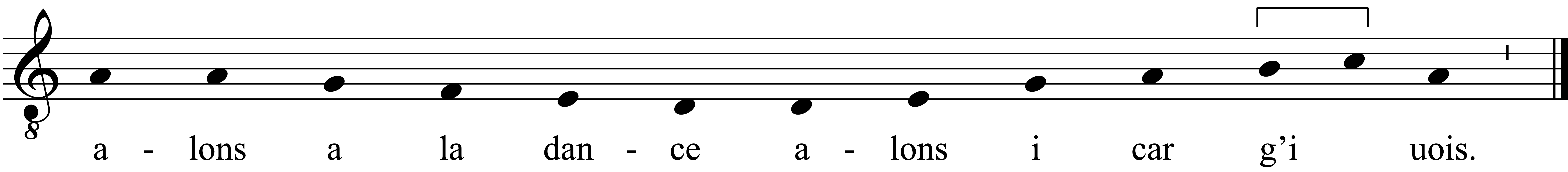 Refrain musical notation